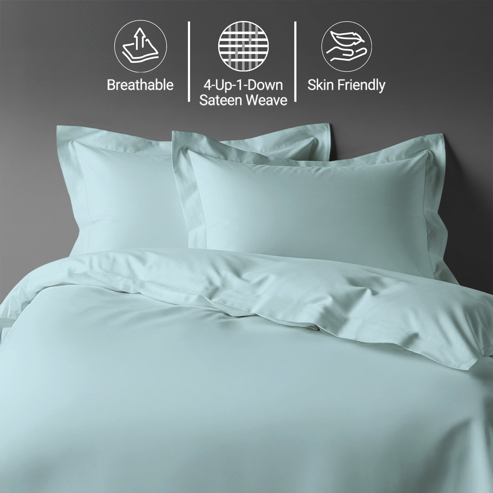 Premium 400 Thread Count 100% Cotton Duvet Cover Set (King)